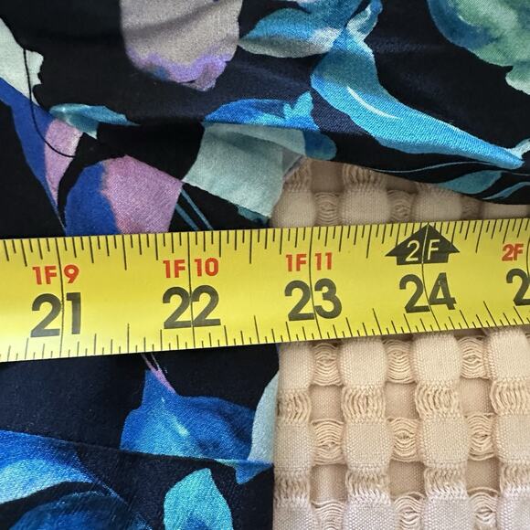 Women's Soft Surroundings Dress Midnight Bloom Floral Crinkle Gauze Size XL - Picture 9 of 9